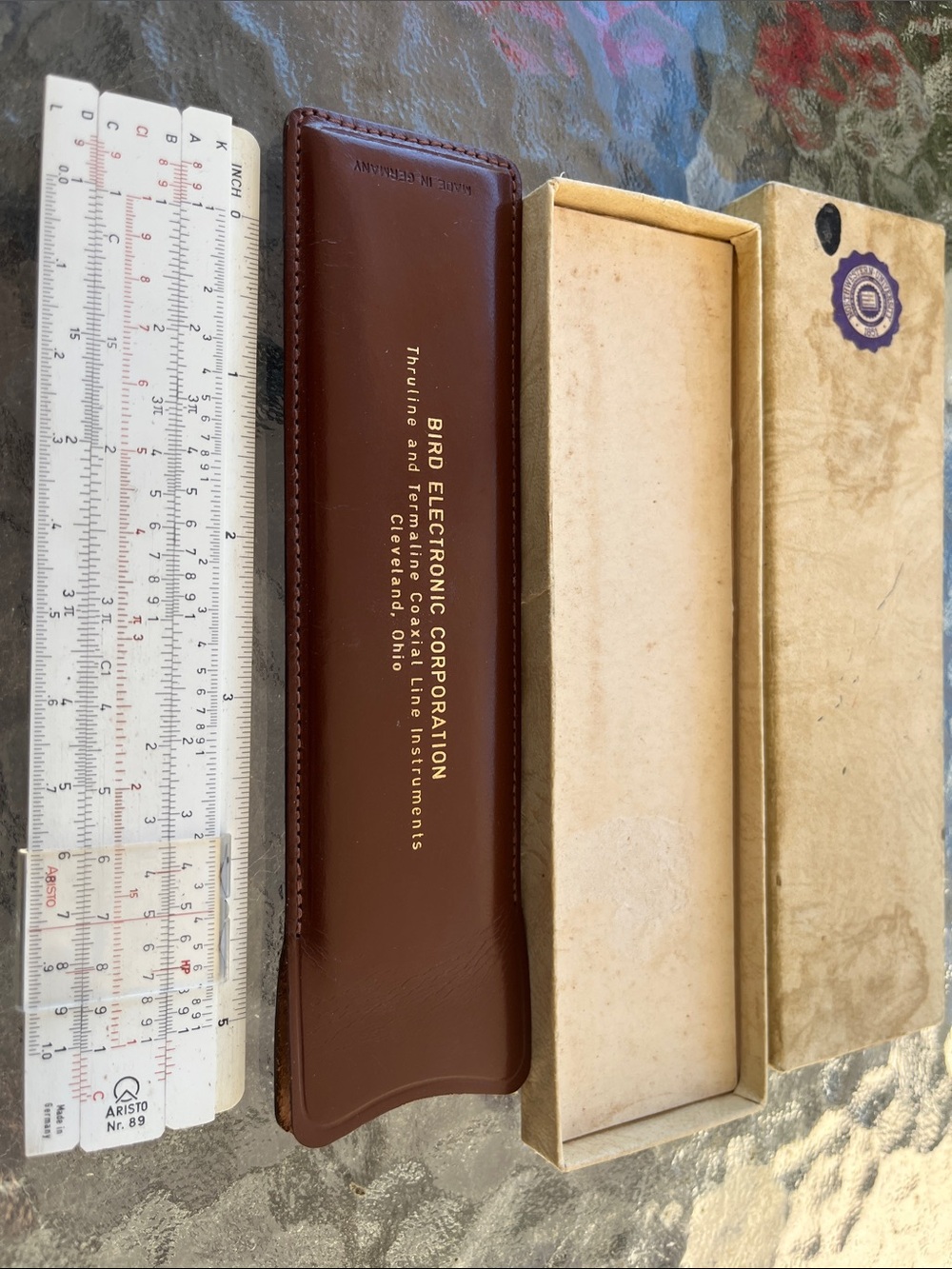 Bird Electronic Corporation Brown Leather Slide Case
